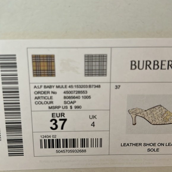 Burberry kitten heel size 37 New - Picture 11 of 11